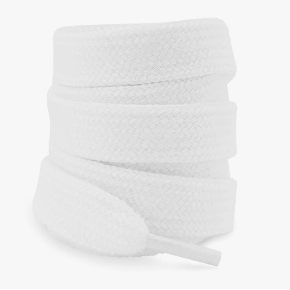 White Extra Wide Fat Shoelaces for Sneakers Skate Shoes Retro Flat 15mm Laces - Picture 2 of 5